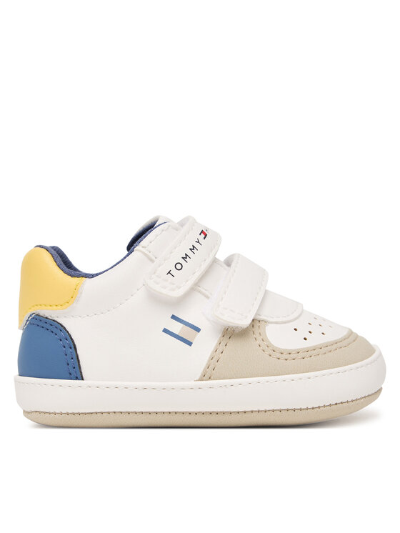 Tommy Hilfiger Tommy Hilfiger Sneakersy Low Cut Velcro T0B9-34330-1755 Biela