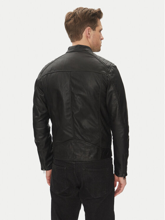 Serge Pariente Serge Pariente Giacca di pelle Sean Nero Regular Fit