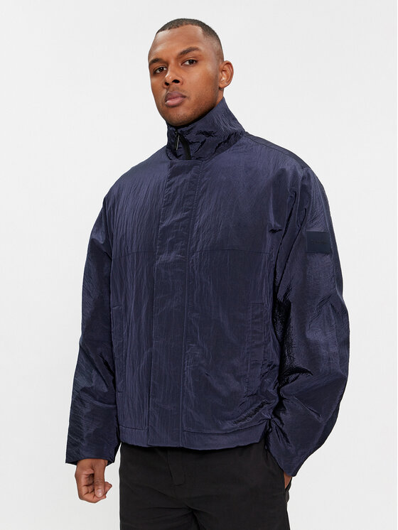Calvin Klein Calvin Klein Übergangsjacke Crinkle 2.0 K10K112363 Dunkelblau Relaxed Fit
