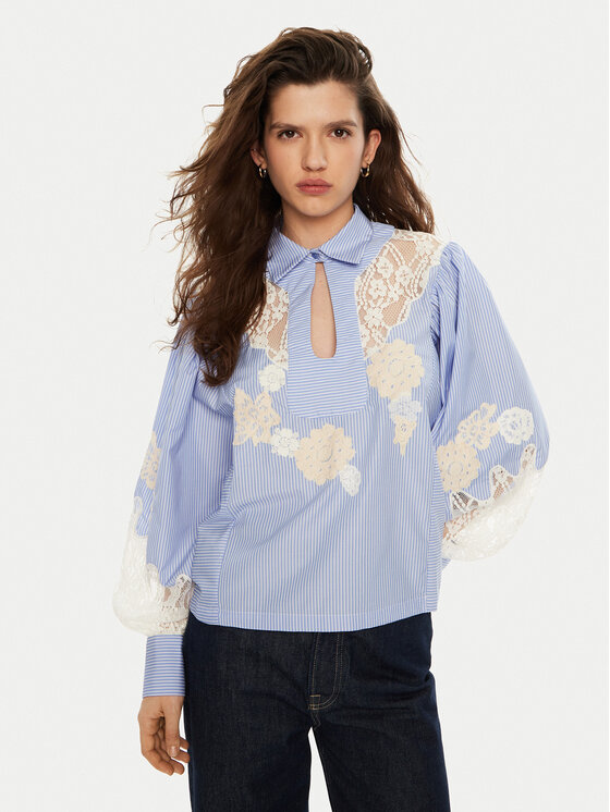 Munthe Munthe Marškiniai Shellcu 244101624423 Mėlyna Regular Fit