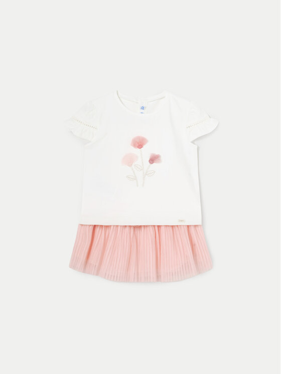 Mayoral Mayoral Completo T-shirt e gonna 1932 Rosa Regular Fit