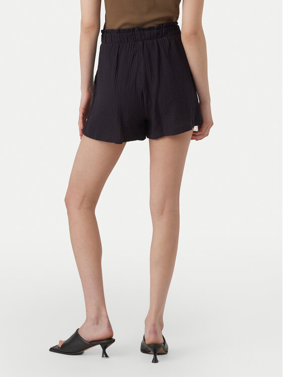 Vero Moda Vero Moda Medžiaginiai šortai Natali 10279687 Juoda Baggy Fit