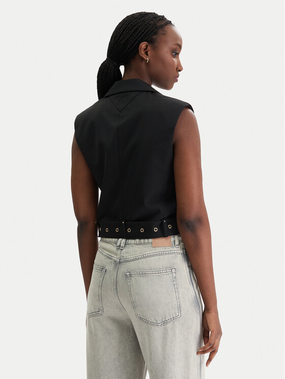 KARL LAGERFELD KARL LAGERFELD Kostiuminė liemenė B1W14009 Juoda Slim Fit