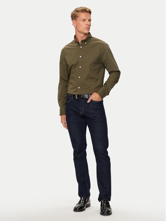 Tommy Hilfiger Tommy Hilfiger Marškiniai MW0MW30934 Chaki Regular Fit