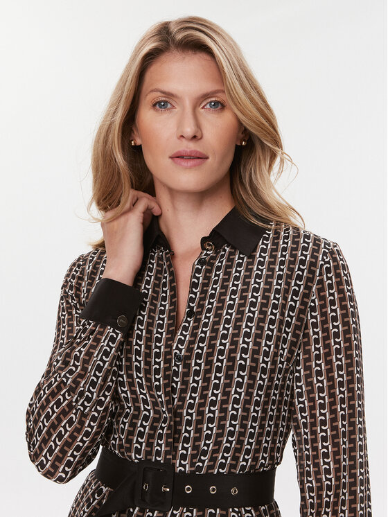 Liu Jo Liu Jo Vsakodnevna obleka CF3299 T3598 Rjava Regular Fit
