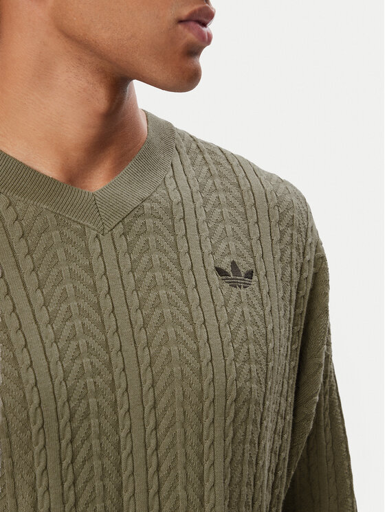 adidas adidas Sweter KR9767 Beżowy Loose Fit