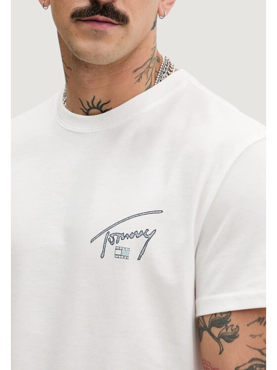 Tommy Jeans Tommy Jeans T-Shirt DM0DM22320 Λευκό Casual Fit