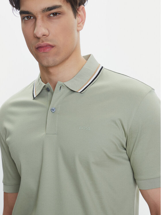 BOSS BOSS Polo Penrose 38 50469360 Verde Slim Fit