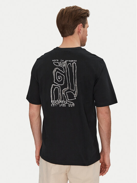 Resteröds Resteröds T-Shirt Tas 20251 2030 Czarny Regular Fit