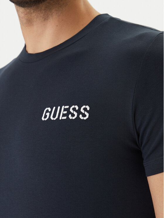 Guess Guess Тишърт U6GM03 K6YW1 Тъмносин Slim Fit