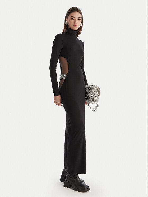 Patrizia Pepe Patrizia Pepe Estélyi ruha 2A2968 J338 Fekete Regular Fit