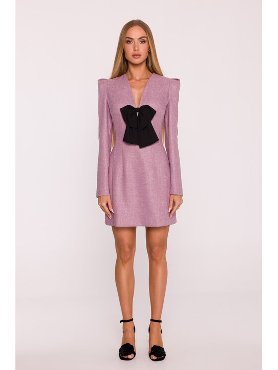 Made of Emotion Made of Emotion Sukienka wieczorowa M869 Brązowy Modern Slim Fit