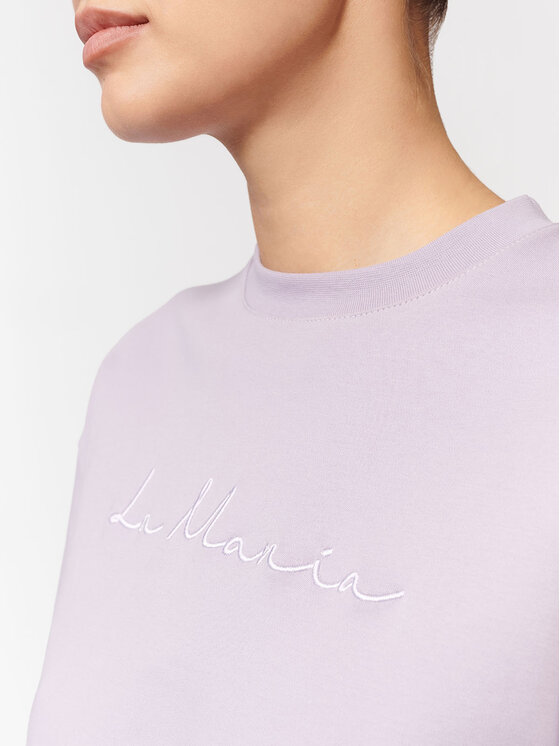 La Mania La Mania T-Shirt MARLO Fialová Basic Fit