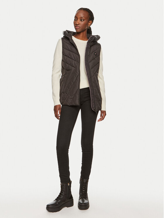 Tommy Hilfiger Tommy Hilfiger Безрукавка Chevron WW0WW42624 Чорний Regular Fit