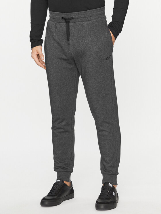 4F 4F Долнище анцуг 4FAW23TTROM452 Сив Regular Fit