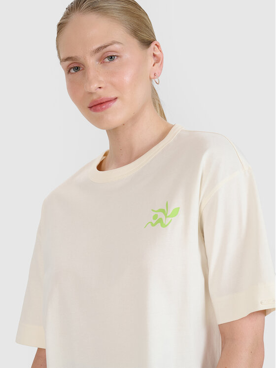 4F 4F T-Shirt CHILLY WAVES Biały Regular Fit