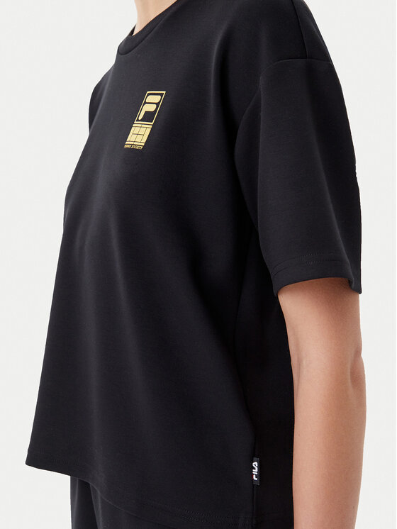 Fila Fila T-shirt Lisakovsk FAW1044 Crna Loose Fit