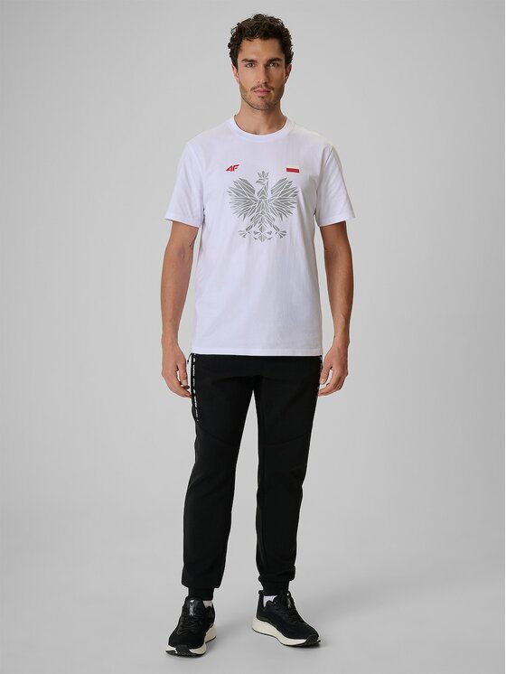 4F 4F T-shirt 4FRSS26TTSHM4438-10S Bianco Regular Fit