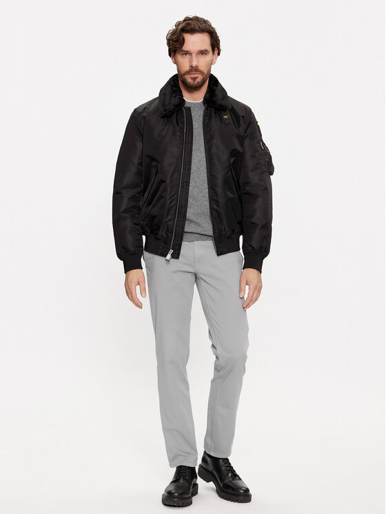 Blauer Blauer Μπόμπερ μπουφάν 23WBLUC02132 Μαύρο Regular Fit