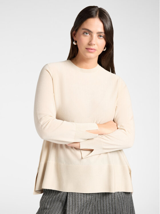 Elena Mirò Elena Mirò Maglione M093Z000858N002 Crema Regular Fit