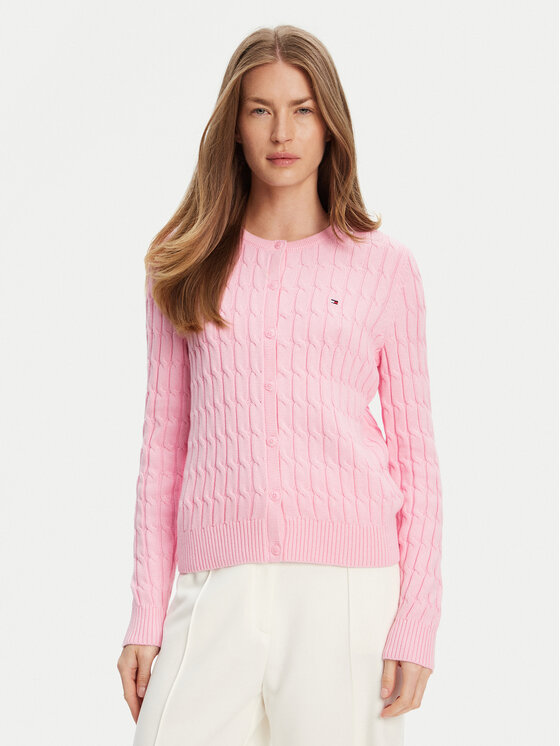 Tommy Hilfiger Tommy Hilfiger Kardigan WW0WW46514 Ružičasta Regular Fit