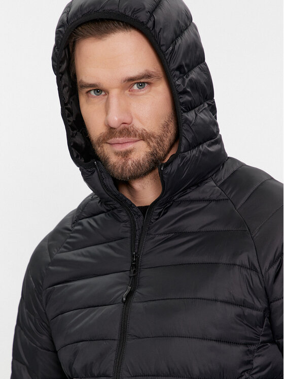 Brave Soul Brave Soul Prijelazna jakna MJK-HIKEHOODBLK Crna Regular Fit