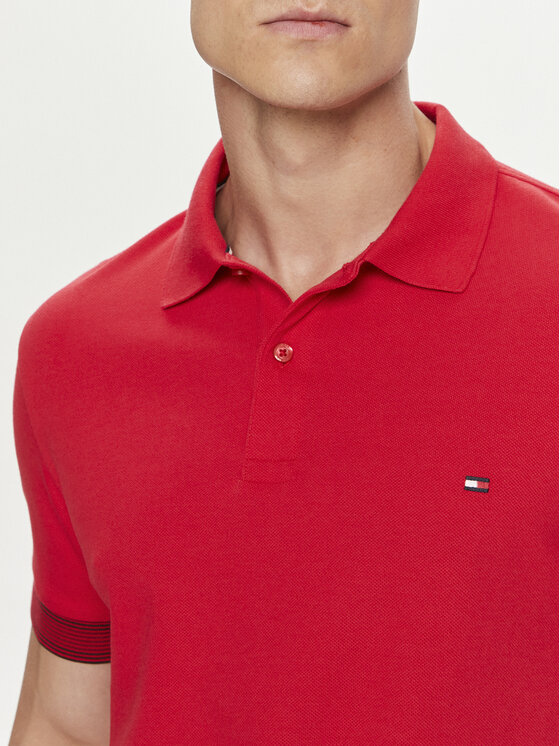 Tommy Hilfiger Tommy Hilfiger Polo Flag MW0MW34780 Crvena Slim Fit