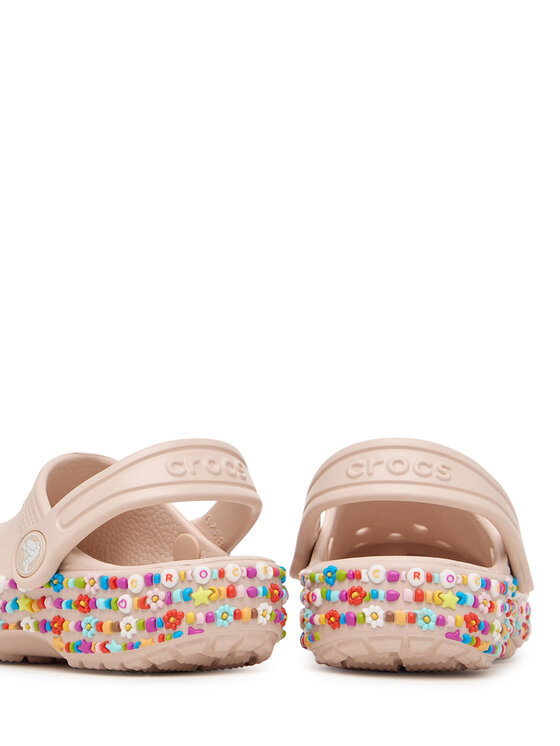 Crocs Crocs Παντόφλες Classic Beaded Band Clog 211627 Μπεζ