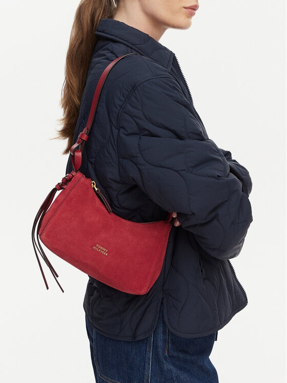 Tommy Hilfiger Geantă Th Statement Mini Should Bag Sue AW0AW18823 Bleumarin