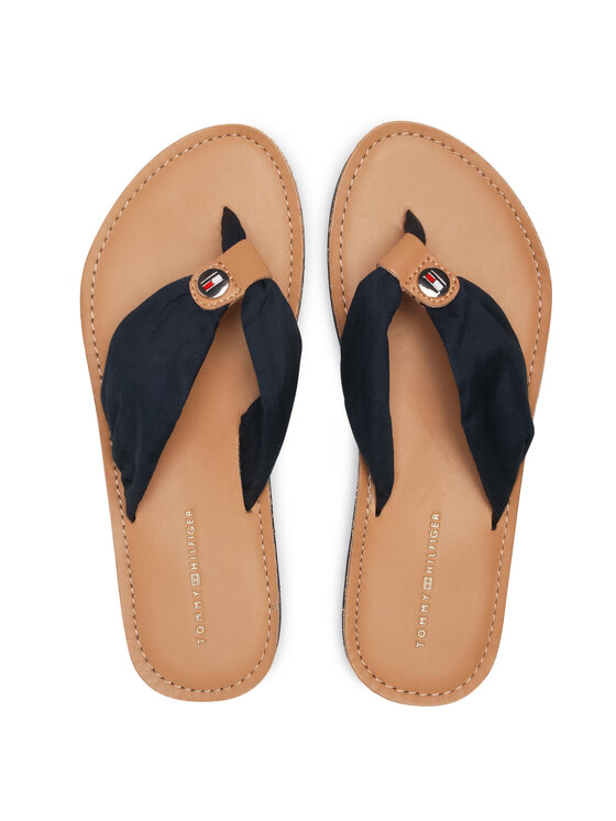 Flip flops with leather footbed sale