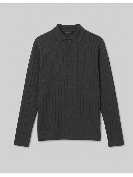 Borgio Borgio Sweter pastrengo Szary Slim Fit