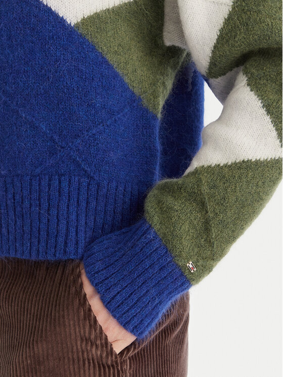 Tommy Hilfiger Tommy Hilfiger Pulover WW0WW47464 Colorat Relaxed Fit