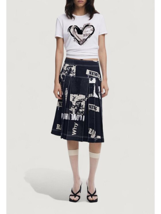 Desigual Desigual T-Shirt TS_LETTER CORE Λευκό Core Fit