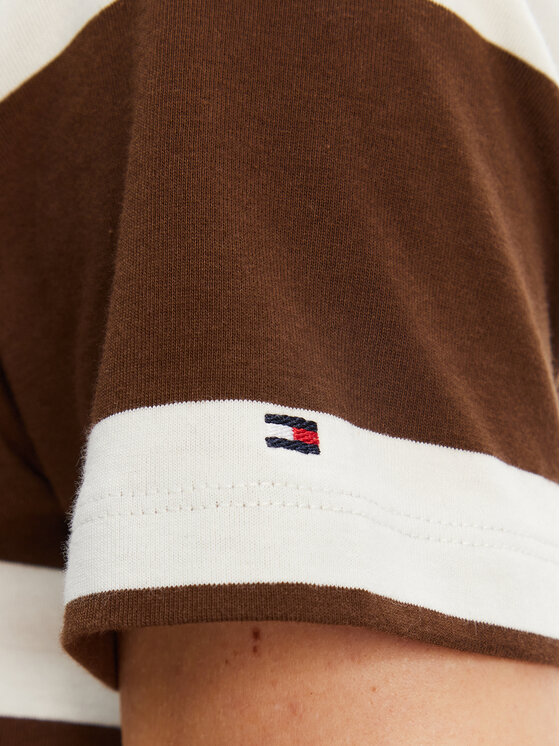 Tommy Hilfiger Tommy Hilfiger Póló Script WW0WW45746 Barna Regular Fit