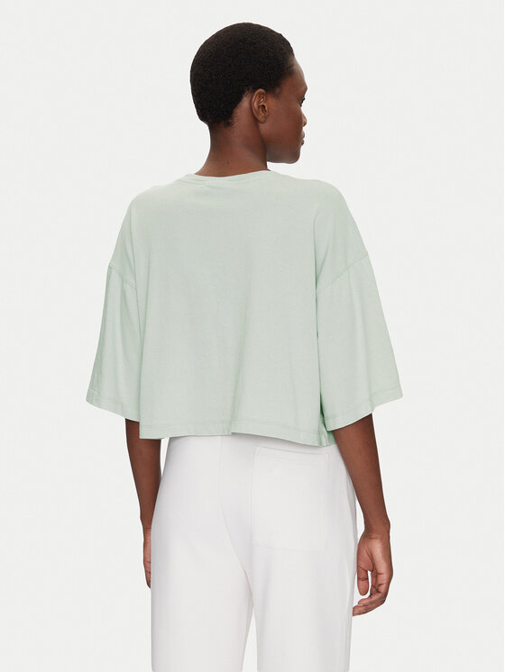 Champion Champion Majica Icons Washed Look 118023 Zelena Loose Fit