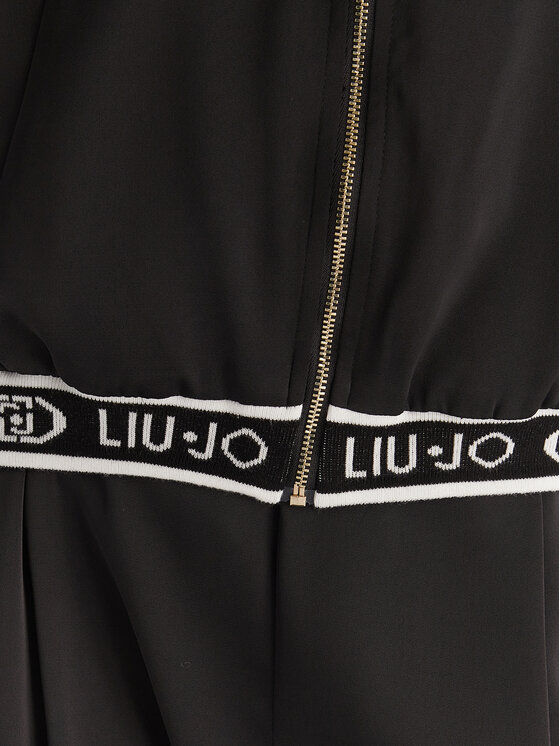 Liu Jo Sport Liu Jo Sport Džemperis ar kapuci TF5191 T004A Melns Regular Fit