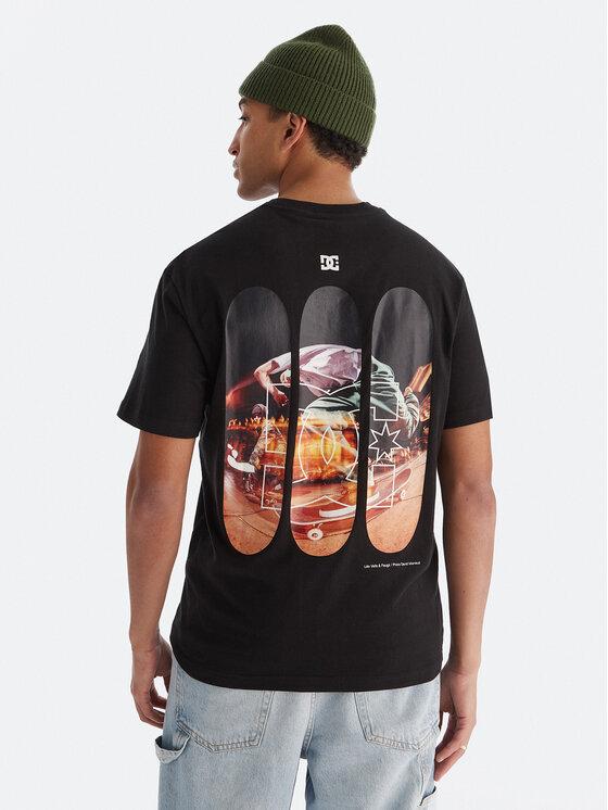 DC Shoes DC Shoes T-shirt Handy Cam HSS EDYZT04379 Crna Regular Fit