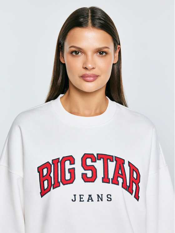 BIG STAR BIG STAR Bluza RUBENA Biały Basic Fit