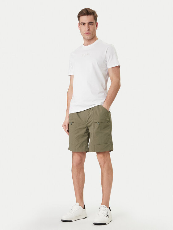 Guess Jeans Guess Jeans Stoffshorts M6GDC8 WN362 Grün Regular Fit