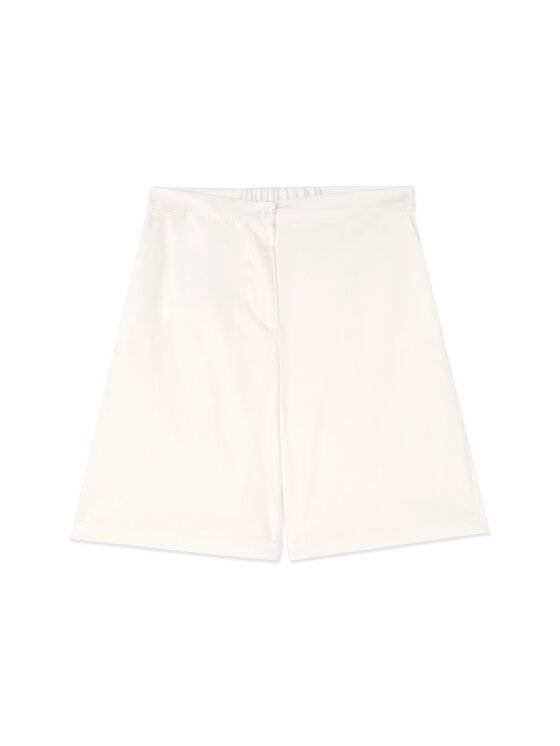 Oltre Oltre Pantaloncini di tessuto P02DR109298N011 Bianco Regular Fit