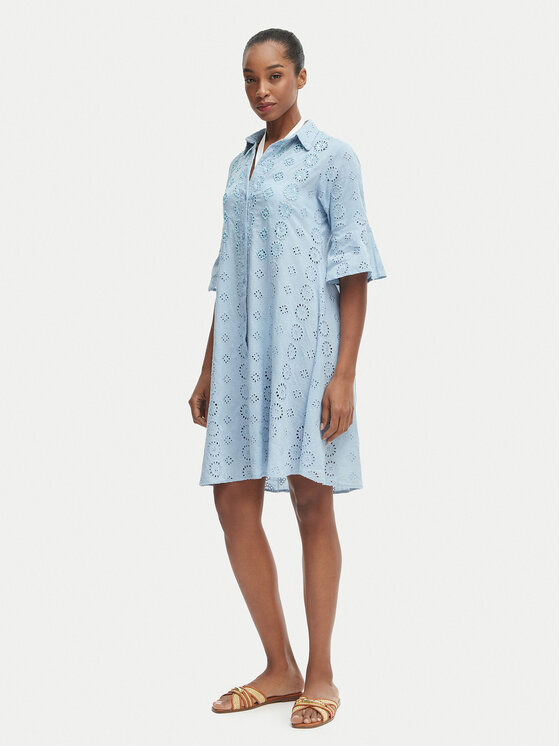 Iconique Iconique Φόρεμα πουκάμισο IC25-006 Μπλε Relaxed Fit