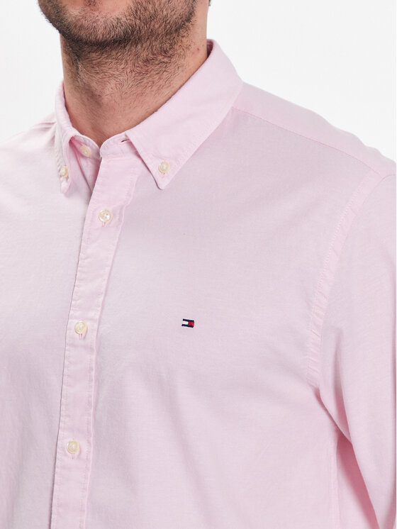 Tommy Hilfiger Tommy Hilfiger Риза 1985 MW0MW29968 Розов Regular Fit
