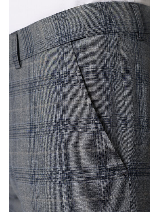 Lancerto Lancerto Garnitur Almagro GA073126000020 Szary Slim Fit