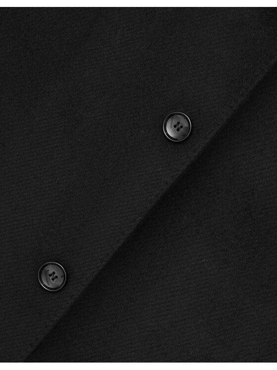 Borgio Borgio Płaszcz wełniany sferro Czarny Slim Fit