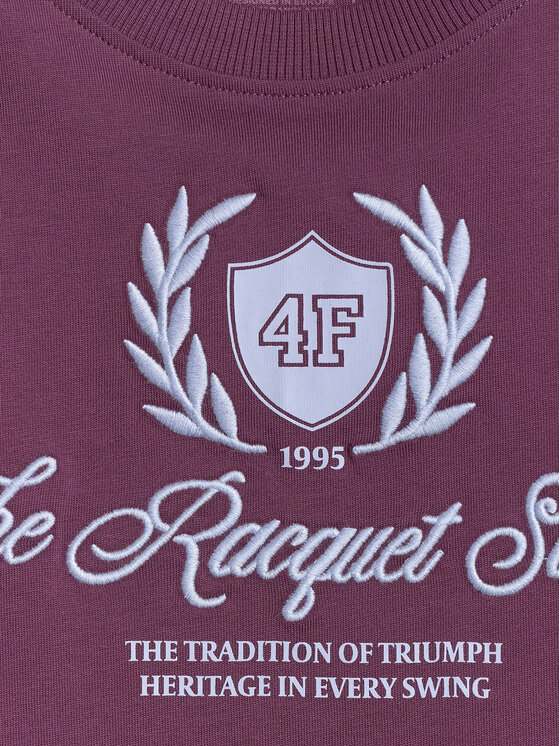 4F 4F T-Shirt SPORTS CLUB Bordowy Boxy Fit