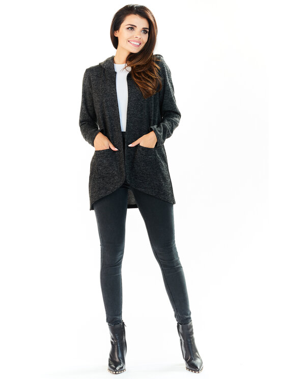 Awama Awama Kardigán A196 Sivá Basic Fit