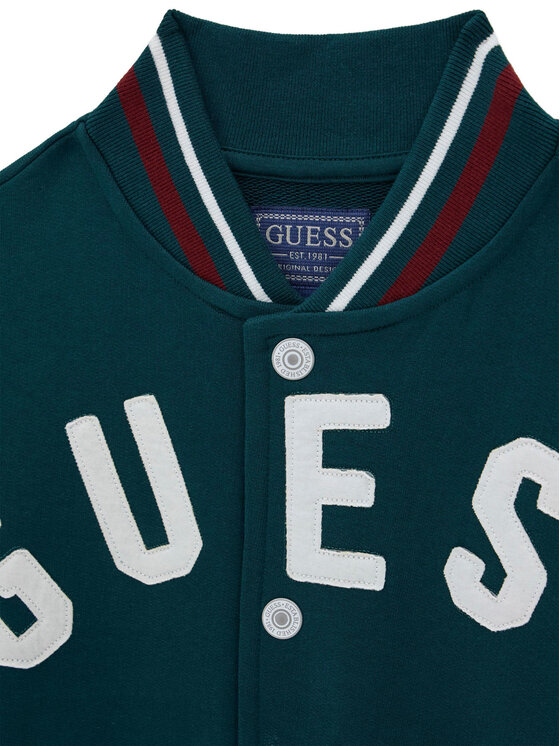 Guess Guess Mikina L6YQ03 K4013 Tmavo zelená Regular Fit