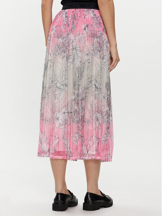 Liu Jo Liu Jo Plisovaná sukně TA4228 J4660 Růžová Regular Fit