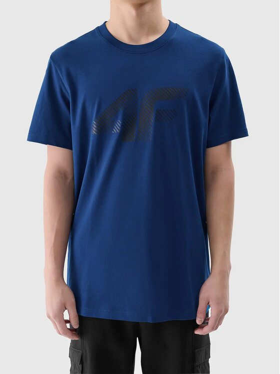 4F 4F T-Shirt 4FWMM00TTSHM2257-46S Zielony Regular Fit