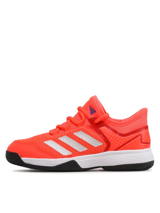 Red adidas kids sales shoes